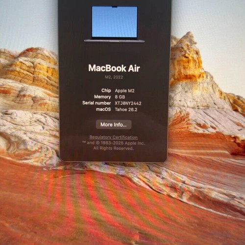 MacBook Air M2 2022 256GB like new with 96% battery health