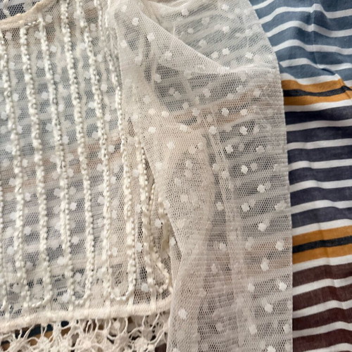 Zara top like new, small, white and beige