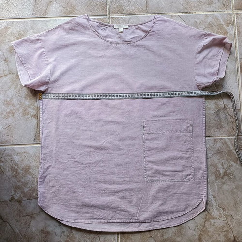 COS short-sleeve cotton T-shirt, lilac, size M