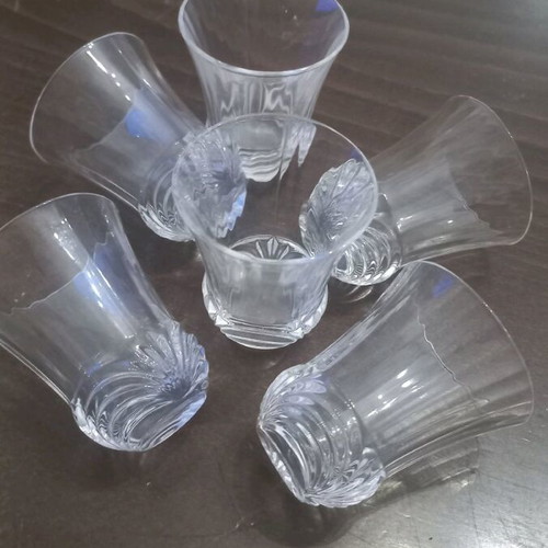 Liqueur glasses new, set of 6 with design