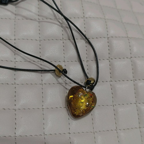 Heart necklace with handmade heart new
