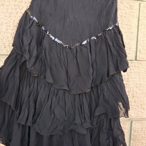 Mat Fashion black strapless dress or skirt with ruffles