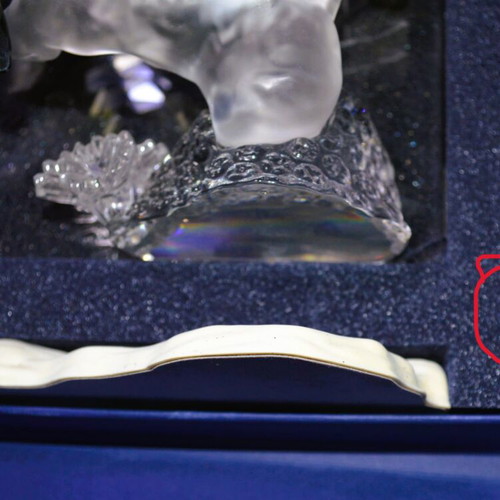 Swarovski Wonders of the Sea Community crystal with three tropical fish