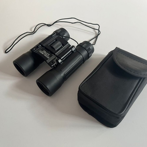 Portable binoculars 30x25 like new with case