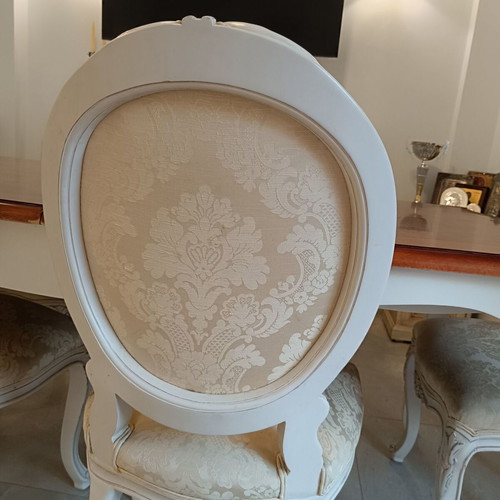 Solid wood dining set with 6 chairs