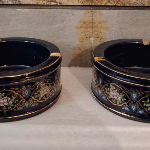 IL VERROCCHIO Florence porcelain ashtrays set of 2 like new