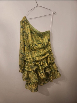 Azara Tropical One-Shoulder Dress like new, colorful, size S/M