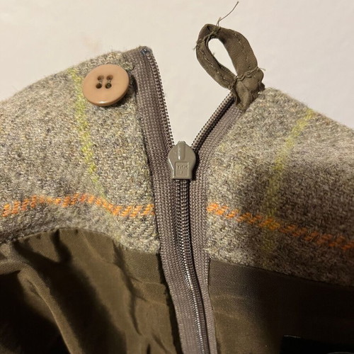 Bogner wool skirt used, size 40, brown and orange