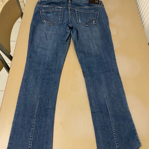 Benetton maternity jeans, size small, blue