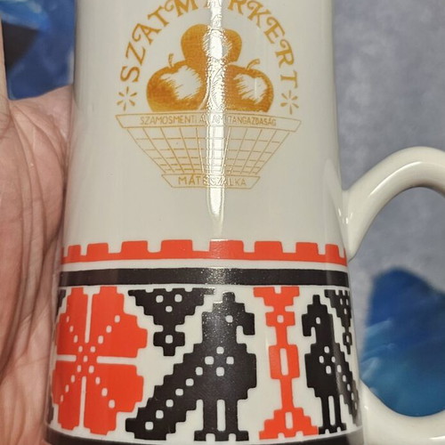 Hollohaza porcelain mug used, height 14cm