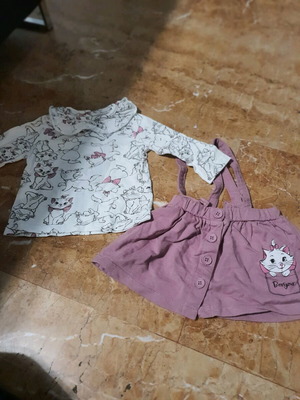 Marie Disney cotton salopette set like new, size 68