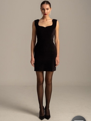 Mind Matter velvet dress black new, size S