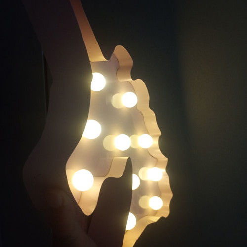 Metal unicorn lamp