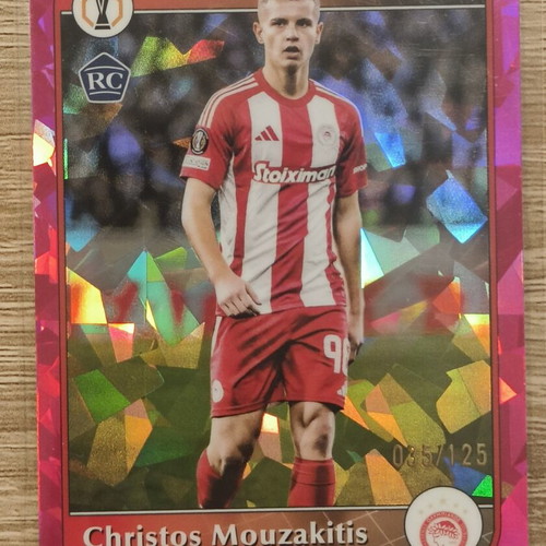 Christos Mouzakitis RC Magenta Refractor Topps Merlin UEFA 2024/25 like new