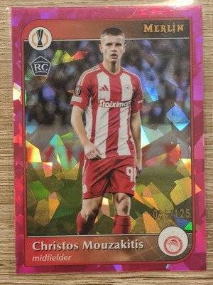 Christos Mouzakitis RC Magenta Refractor Topps Merlin UEFA 2024/25 like new