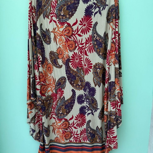 CantaO dress used with mixed print and butterfly sleeves
