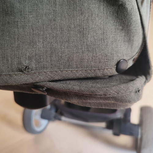 Mutsy Nexo stroller used with cup holder and organizer