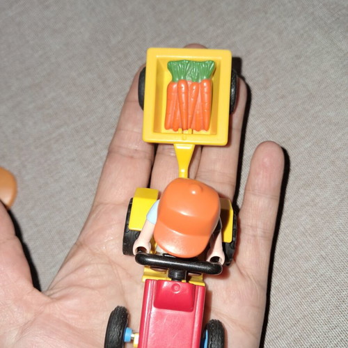 Playmobil small farmer figure with tractor like new