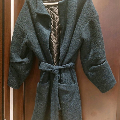 Alise wool coat oversize with belt, green