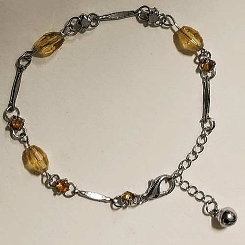 Steel bracelet new with crystals