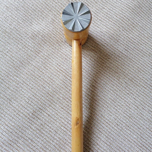 Wooden meat hammer like new, 27 cm, with metal surfaces