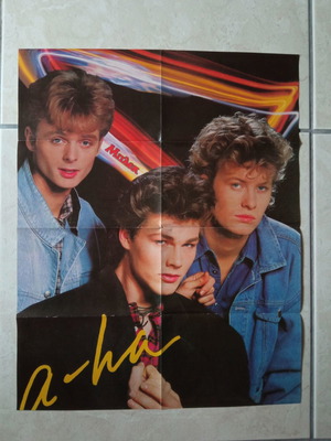 A-HA poster used double-sided 50x40 cm