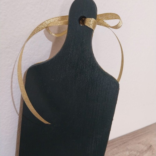 Decorative Cutting Board Santa Claus Handmade with Gold Enamel