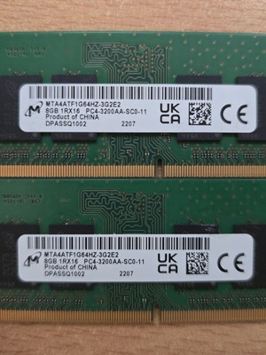 Σετ Micron RAM 16GB DDR4-3200 SO-DIMM (2×8GB)