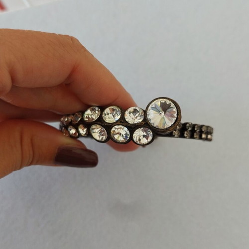Bracelet with rhinestones like new, metal, brand Accessorize