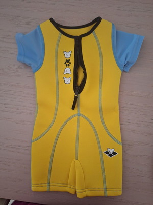 Arena kids' thermal swimsuit new, yellow for 1 year old
