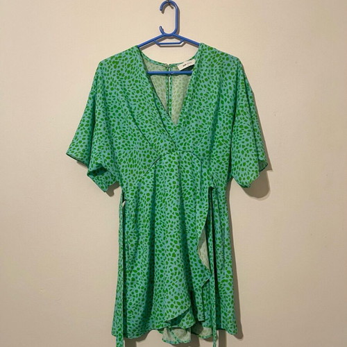 Bsb mini dress like new with inner shorts green turquoise
