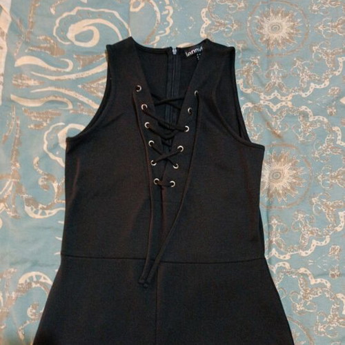 Jennyfer one-piece jumpsuit like new, size M, black and beige
