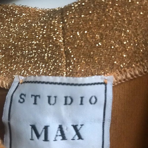Women's cotton sleeveless top gold like new, halter style, size S