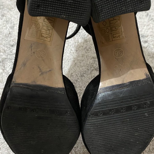 Exe black pumps size 36 used with suede insole and anti-slip sole