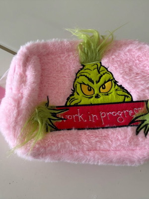 Νεσεσέρ Grinch καινούργιο, ροζ και πράσινο, ευρύχωρο με 2 θέσεις