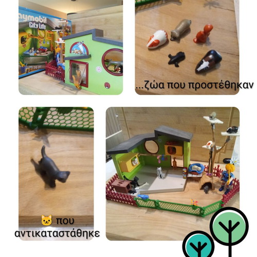 Playmobil 9276 Cat Shelter with Box and Extra Animals