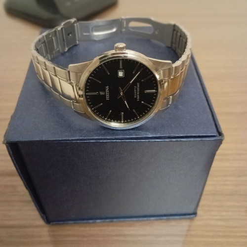 Festina wristwatch, black, waterproof, new