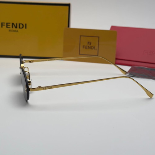 Fendi Roma Oval Gold Edition women's sunglasses new, black and brown