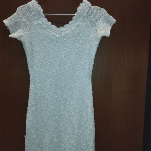 Lace mini dress like new, white, size M