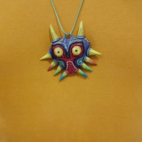 Majora's Mask pendant new handmade with clay and hand-painted