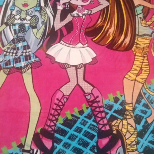 Monster High children's blanket new, thin 210×56 cm