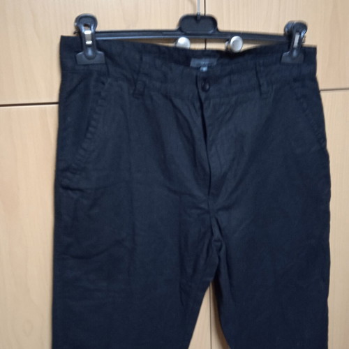 TEX pants like new, size 40, black linen-cotton blend