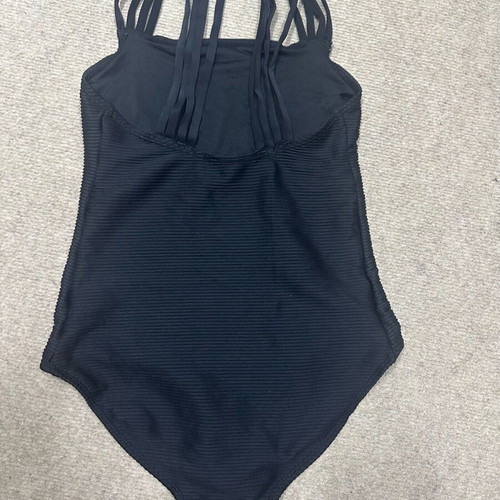 Esmara women's black one-piece swimsuit like new, ribbed fabric