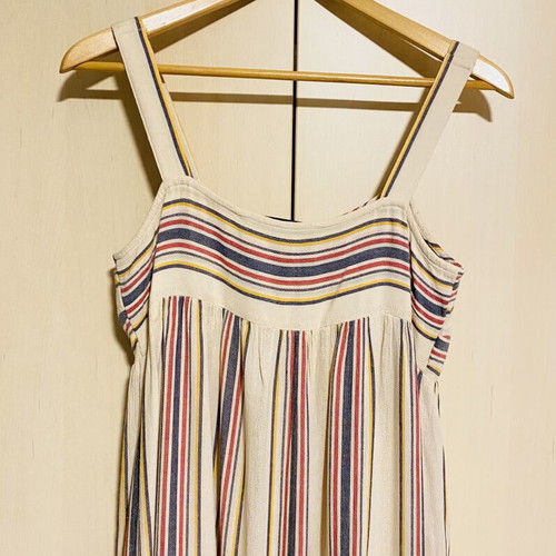 Zara Boho Maxi Dress striped, like new, cotton linen, size M
