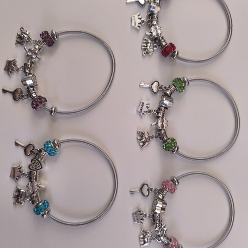 Set of 5 women's charm bracelets