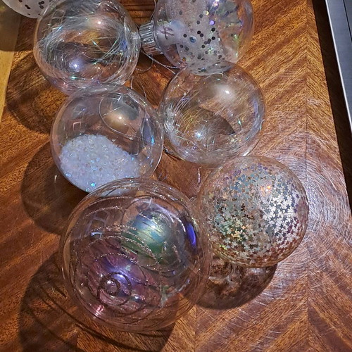 Transparent Christmas balls like new for decoration