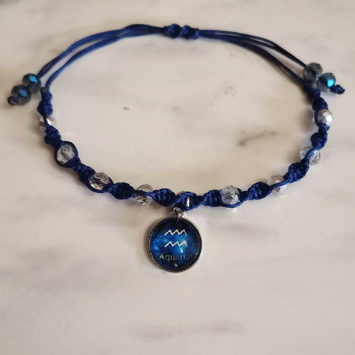 Women's Blue Aquarius Zodiac Bracelet new