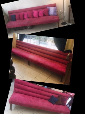 Sofas used with Suede fabric Designers Guild, set of 3 pieces