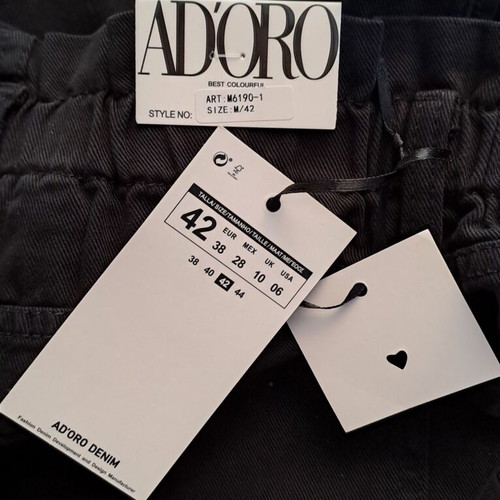 Ad'oro Denim high-waisted women's jean pants new, size M
