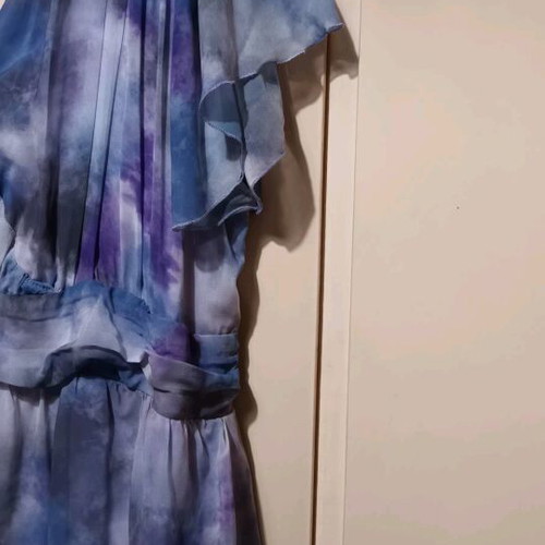 Long dress new with frill, multicolor, size 44